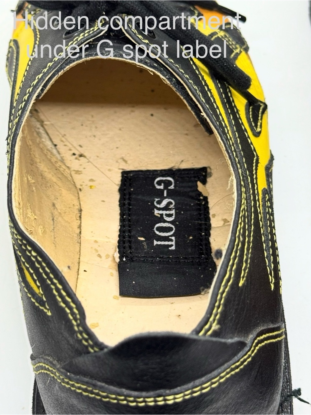 Sha Sha IS0008 G-Spot Tribal Flame Platform Shoes Hidden Stash Spot. Size 10.5 - Picture 5 of 7